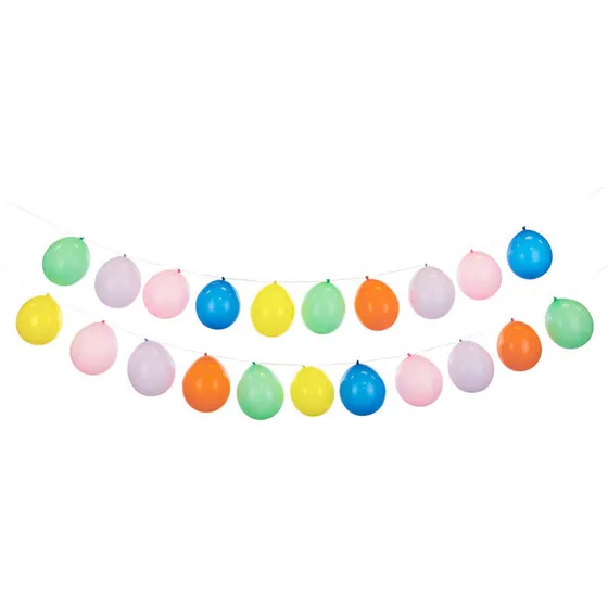 Cirkus Mix Ballonguirlande 20 stk, 25 m