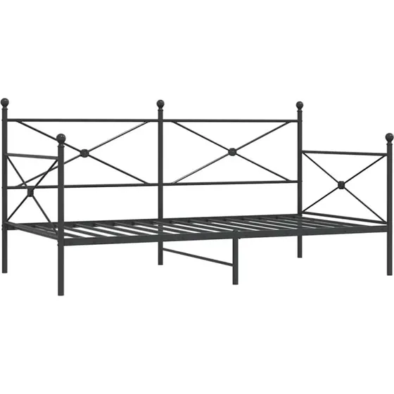 Daybed uden madras 100x200 cm i stål - sort