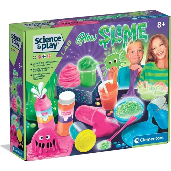 Clementoni Fluo Slime Science Kit – Sjovt slim-laboratorium