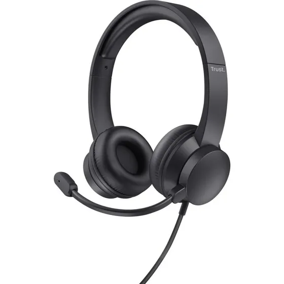 Trust HS-201 USB kablet on-ear headset med mikrofon