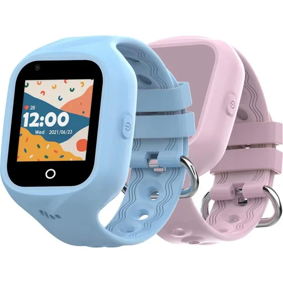 Celly Kidswatch 4G Smartwatch til brn (bl + pink rem)