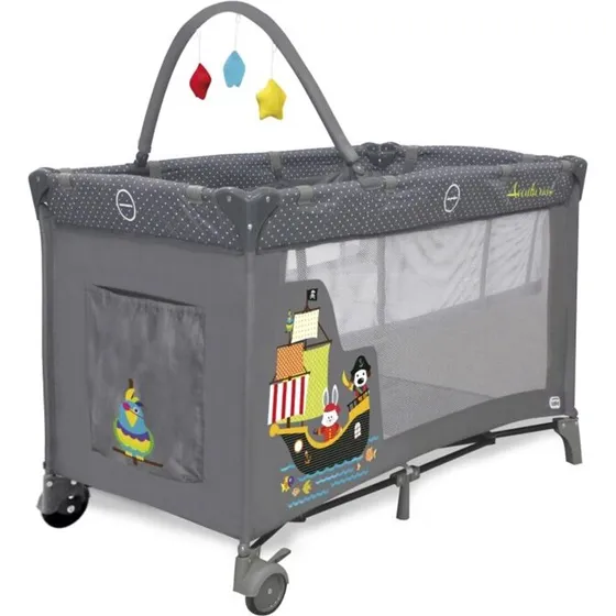 Asalvo Complet Duo weekendseng med indsats – Pirater/Grå