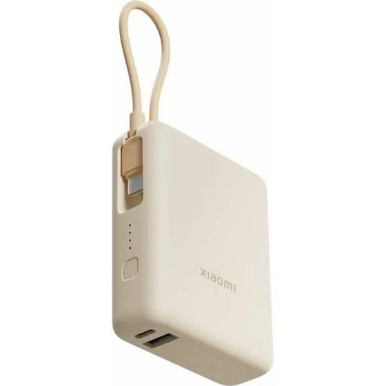 Xiaomi Powerbank 10000 mAh 33W – Beige/Fløde