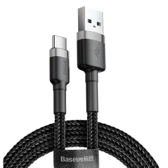 Baseus Cafule USB-A til USB-C kabel 3 m – sort/grå