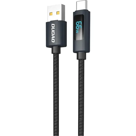 Dudao L7T USB-A til USB-C 66W kabel 1m - Sort