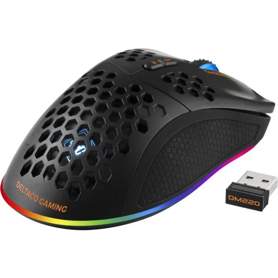 Deltaco Gaming DM220 Trdls ultralet RGB mus - Sort