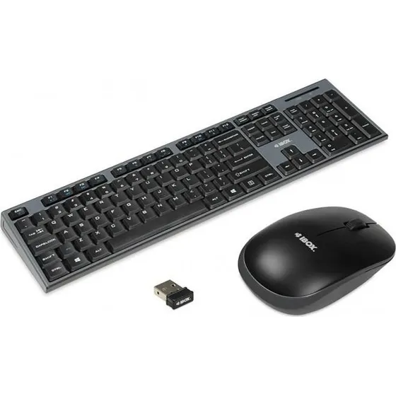 iBOX Desktop Kit Pro - trdlst tastatur & mus, sort
