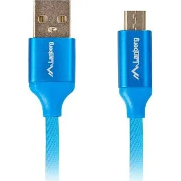 Lanberg USB 2.0 kabel Micro-B til USB-A 1 m – blå