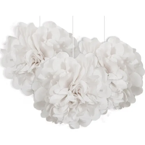 Fluffy Pompon 23 cm - Hvid