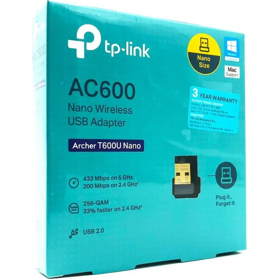 TP-Link Archer T600U Nano AC600 Trdls USB-adapter