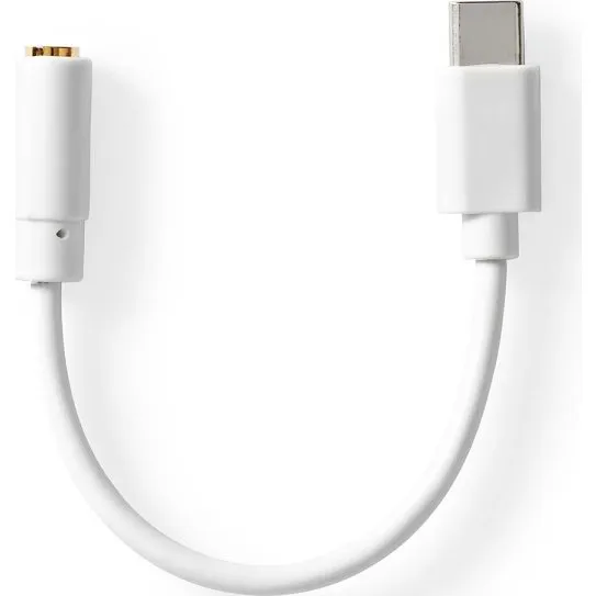 Nedis USB-C til 3,5 mm adapter 10 cm – hvid