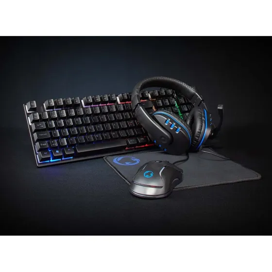 Nedis 5-i-1 Gaming Combo Kit  Tastatur, Mus, Headset, Musemtte
