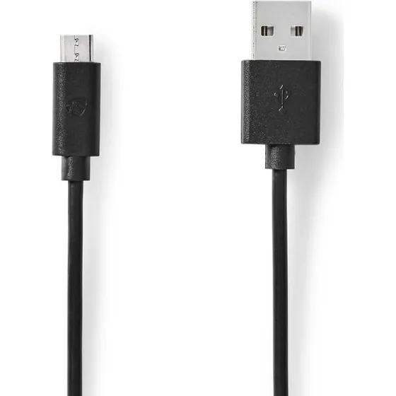 Nedis USB 2.0 A til Micro-B kabel 2 m – Sort