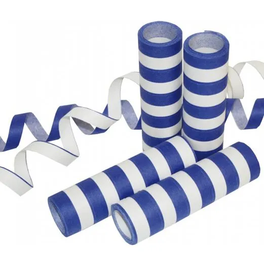 Serpentiner Blå/Hvid – 1 rulle