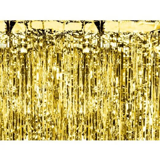 Guld festgardin 100x200 cm – foliegardin, metallic finish
