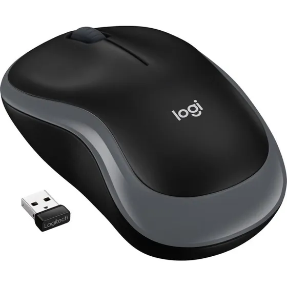 Logitech M185 trdls mus 2,4 GHz  optisk 1000 DPI, gr