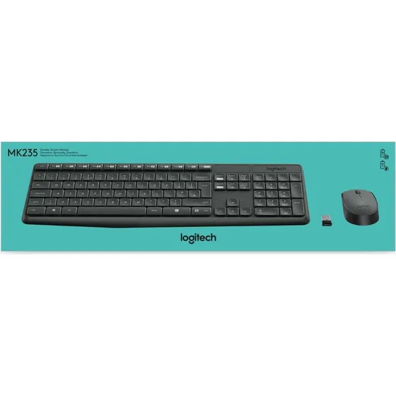 Logitech MK235 Trdls Combo  US International, Gr