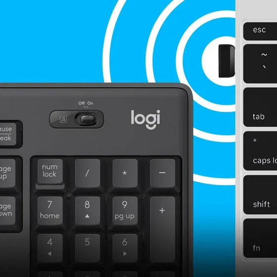 Logitech MK295 Silent trdlst tastatur & mus  grafit
