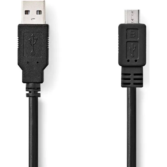 Nedis USB 2.0 kabel 3 m – USB-A til Micro-B, sort