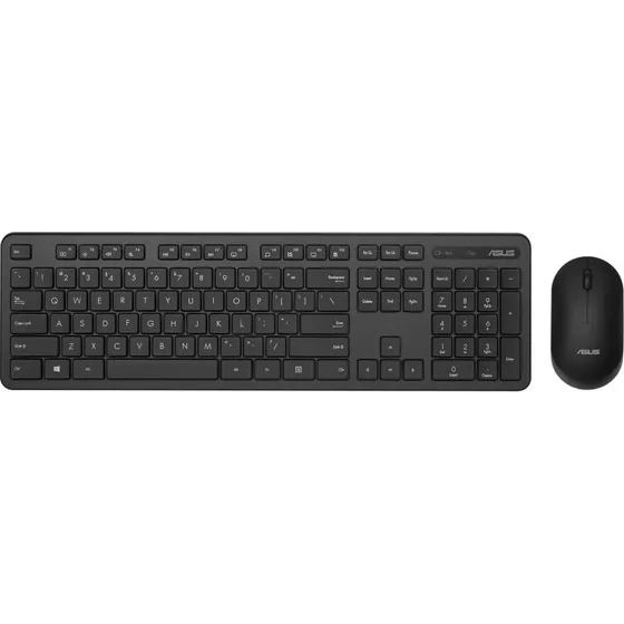 ASUS CW100 trådløst tastatur & mus, fuld størrelse, sort