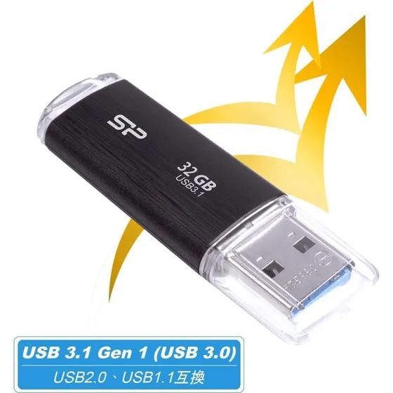 Silicon Power Blaze B02 32 GB USB 3.2 Gen 1 (sort)