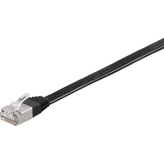 Goobay fladt netvrkskabel CAT6 U/FTP 2 m - sort