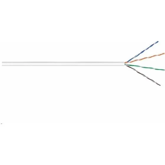 CAT6 U/UTP netværkskabel (CCA) – trådet, hvid (metervare)