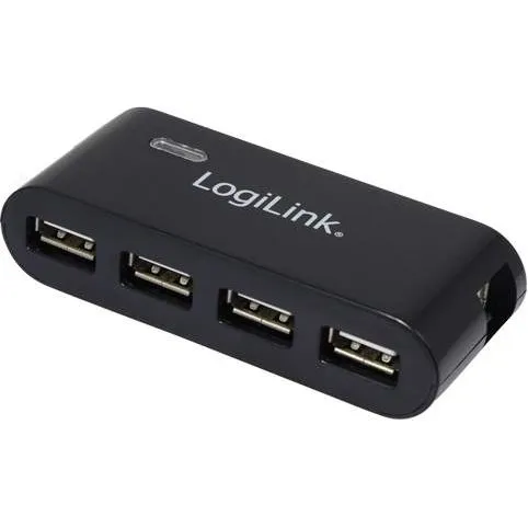 LogiLink USB 2.0 Hub 4-porte med 2A strmforsyning
