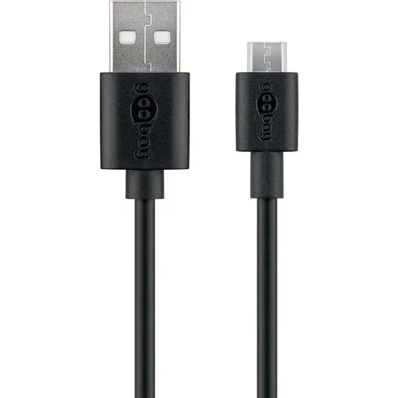 Goobay Micro-USB kabel 50 cm – USB-A til Micro‑B, Sort