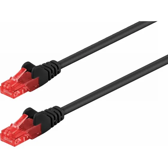 CAT6 UTP netvrkskabel 15 m  Sort, RJ45 til RJ45
