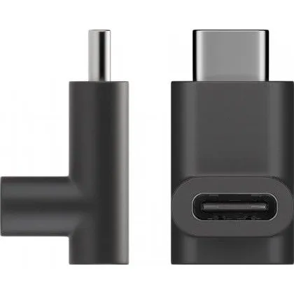 USB-C 90 vinklet adapter, 5 Gbps, sort