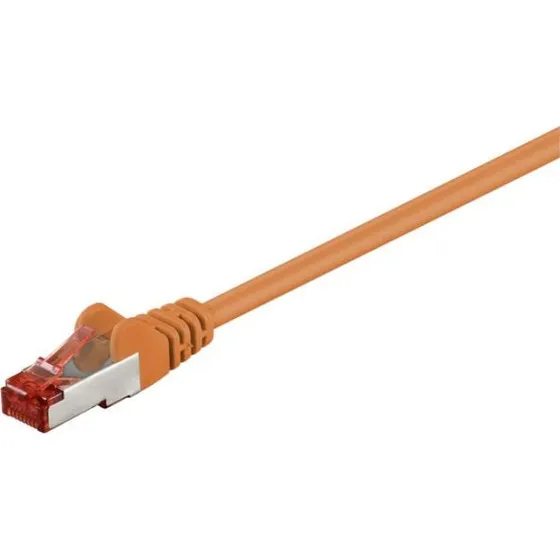 CAT6 S/FTP (PiMF) patchkabel 0,25 m – orange, halogenfri