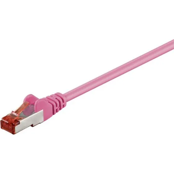 CAT6 S/FTP netværkskabel 1 m – Magenta (LSZH, PiMF)