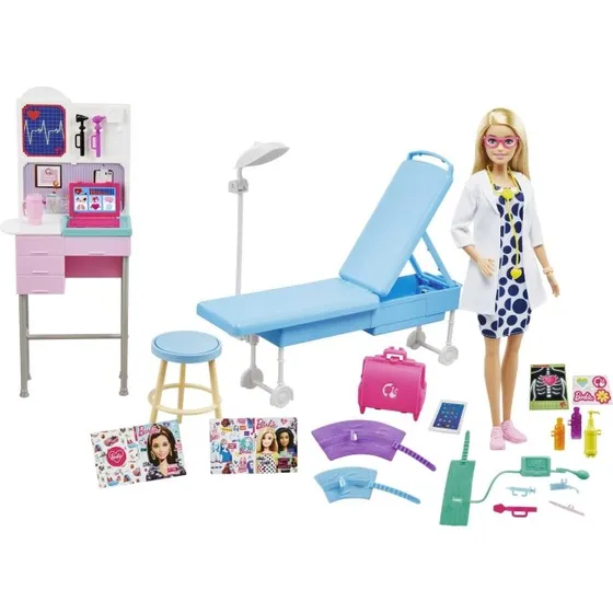 Barbie Lge-legest med dukke 30 cm og 20+ tilbehr