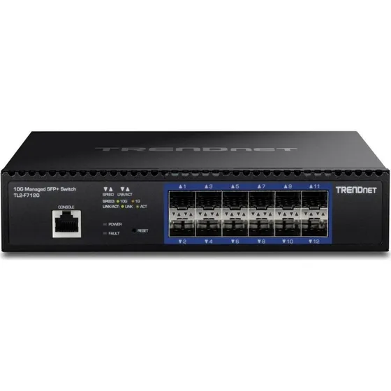 TRENDnet TL2-F7120 12-port 10G SFP+ managed rack-switch