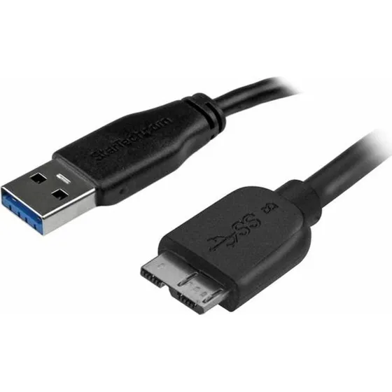 StarTech Slim USB 3.0 A til Micro-B kabel 2 m - Sort