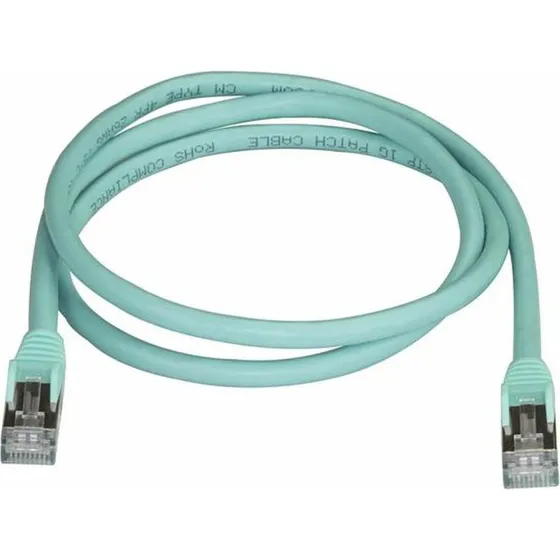 StarTech CAT6a STP 1 m - 10GbE PoE, Aqua RJ45