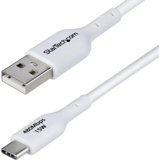 StarTech USB-A til USB-C kabel 2 m — Hvid, 3A (USB 2.0)