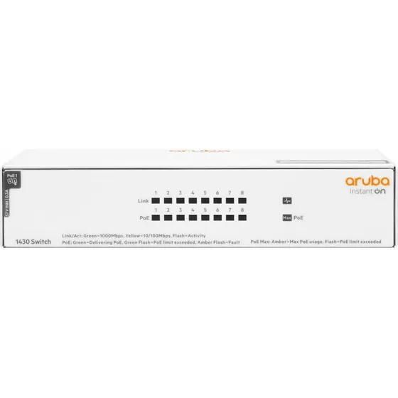 Aruba Instant On 1430 8-port Gigabit PoE (64W) Switch