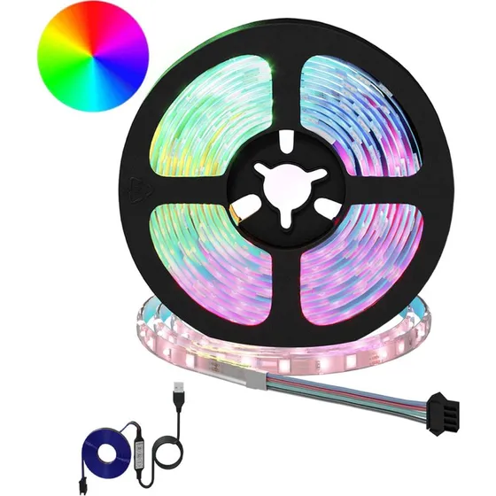 LED-strip 250 cm (sort/gennemsigtig)  kobber/plastik