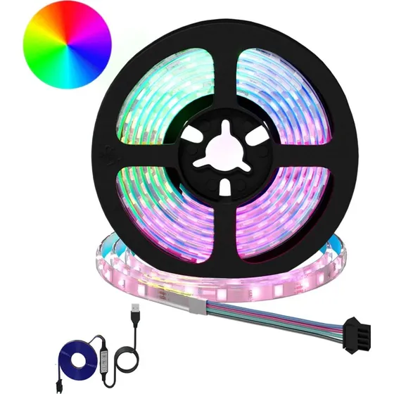 LED-strip 4 stk 170 cm Sort/Gennemsigtig  vidaXL