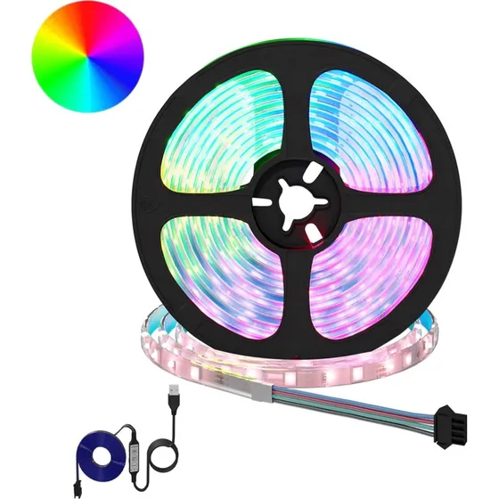 LED-strip 4 stk 550 cm sort & gennemsigtig