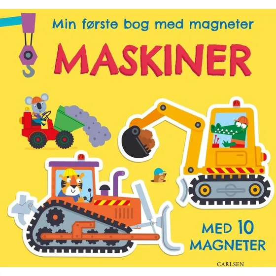 Min første bog med magneter: Maskiner – magnetbog til børn