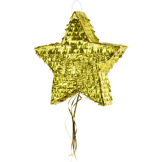 Guld Stjerne Pinata 44,5×42,5 cm