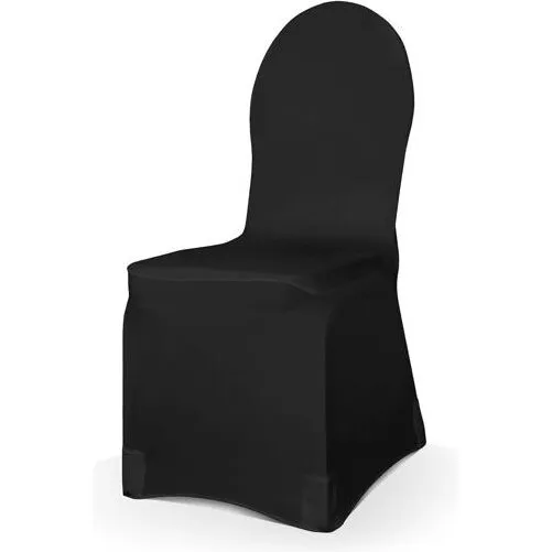 Universal Sort Elastisk Stofovertræk til Rundryggede Stole