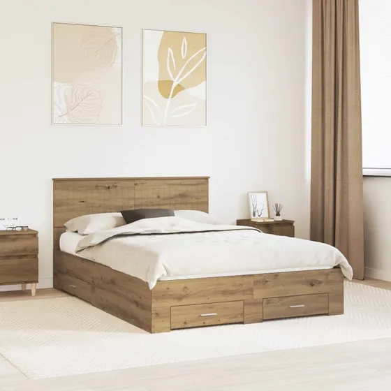 Sengestel Artisan Egetræ 135x190 cm – Opbevaring