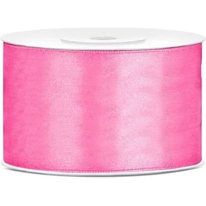 Satin 38 mm x 25 m - Pink satinbånd