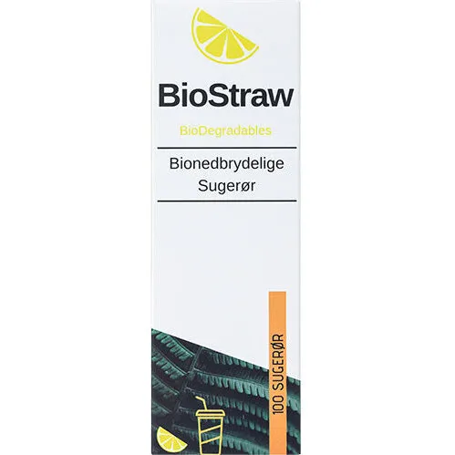 Biostraw Bionedbrydelige sugerør 100 stk