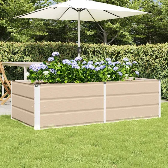 Plantekasse Elfenben 160x80x45 cm i stål