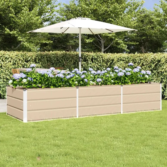 Plantekasse Elfenben 240x80x45 cm i stål